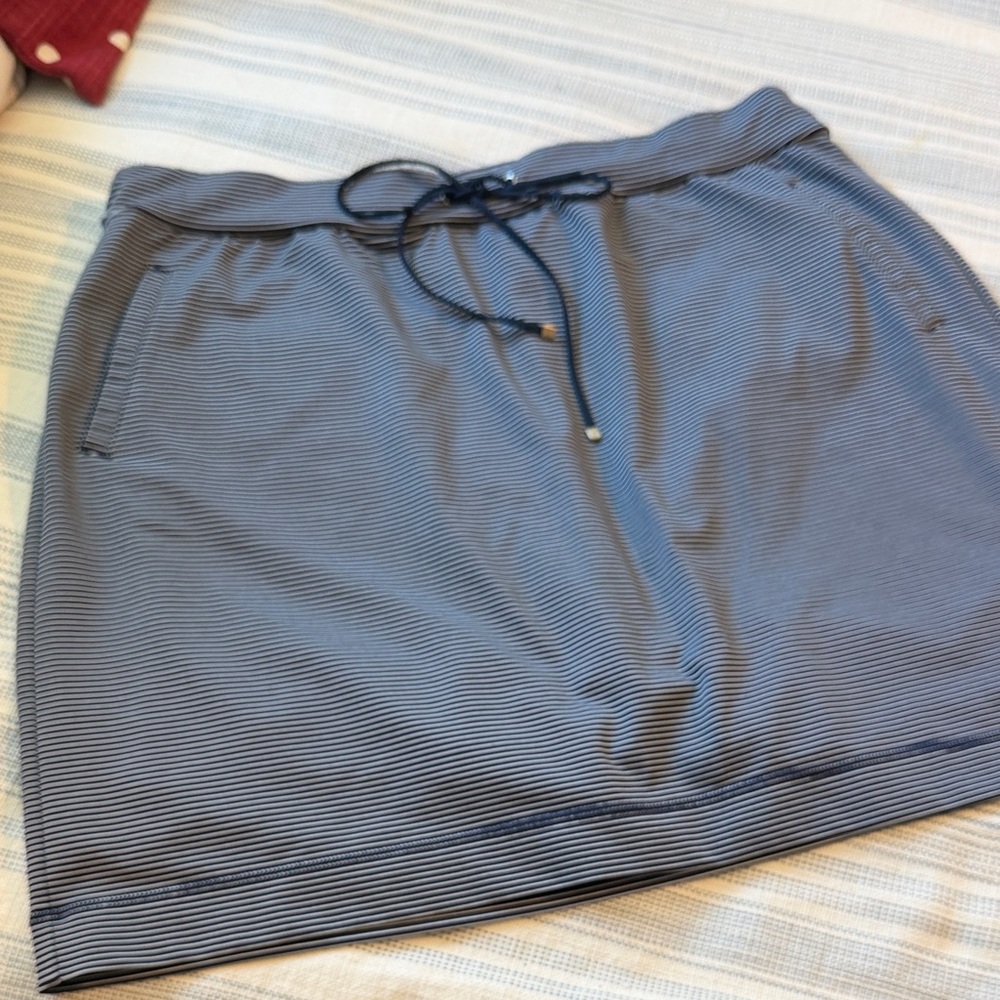 Chico's Navy Striped Skort